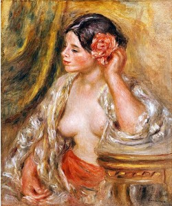 Pierre-Auguste Renoir, Gabrielle mit einer Rose im Haar. 1910