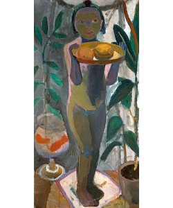 Paula Modersohn-Becker, Kinderakt mit Goldfischglas. Um 1906/07