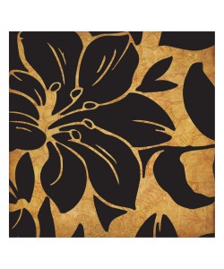 Kristin Emery, BLACK AND GOLD FLORA I