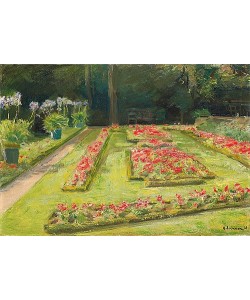 Max Liebermann, Die Blumenterrasse im Wannsee-Garten nach Süden. 1921