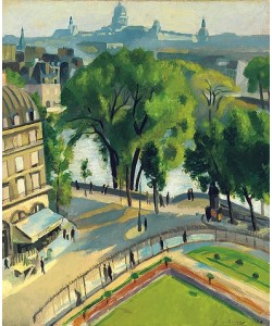 Robert Delaunay, Ansicht des Quai du Louvre. 1928