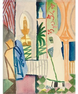 August Macke, In der Tempelhalle. 1914