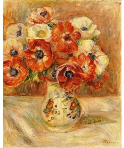 Pierre-Auguste Renoir, Stillleben mit Anemonen.