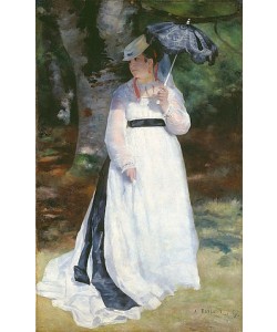 Pierre-Auguste Renoir, Lise mit dem Sonnenschirm (Lise - La femme à l'ombrelle). 1867