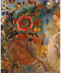 Odilon Redon, Zwei Mädchen mit Blumen. 1912