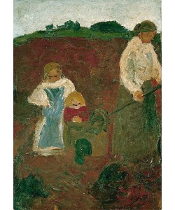 Paula Modersohn-Becker, Frau mit Kindern in der Torfkuhle. 1900