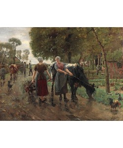 Max Liebermann, Holländische Dorfstraße. 1885