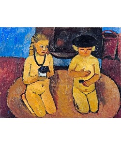 Paula Modersohn-Becker, Zwei kniende Mädchenakte. 1906/07