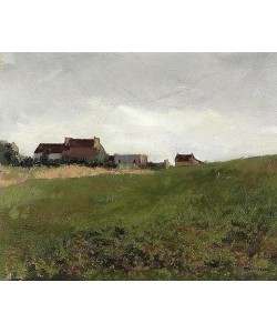 Odilon Redon, Bretonische Landschaft mit Gehöft. Um 1875-84.