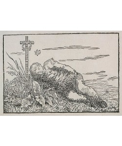 Caspar David Friedrich, Knabe auf einem Grab schlafend. Um 1803