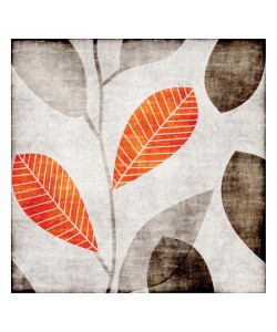 Kristin Emery, GRAY ORANGE LEAVES I