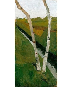 Paula Modersohn-Becker, Zwei Birkenstämme.