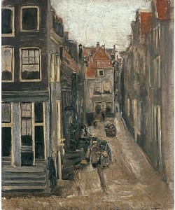 Max Liebermann, Judengasse in Amsterdam. 1884