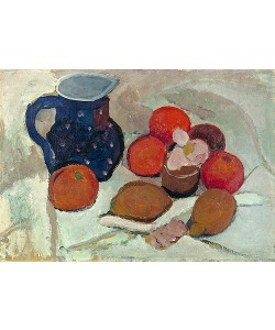 Paula Modersohn-Becker, Stillleben mit blauem, weißgetüpfeltem Krug (II). 1906