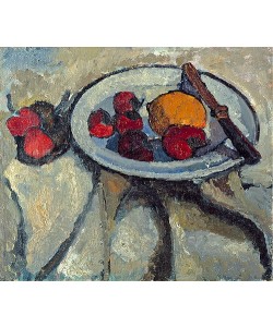 Paula Modersohn-Becker, Stillleben mit Erdbeeren und Zitrone. 1907