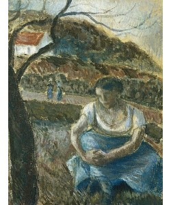 Camille Pissarro, Sitzende Bäuerin (Paysanne Assise). Um 1880