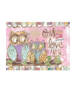 Erin Butson, PASTEL OWL FAMILY I