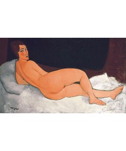 Amadeo Modigliani, Liegender Akt (auf der linken Seite). 1917