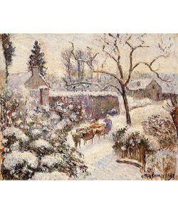 Camille Pissarro, Schnee in Montfoucault. 1891