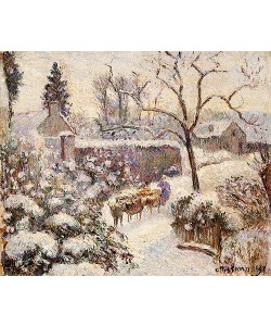 Camille Pissarro, Schnee in Montfoucault. 1891