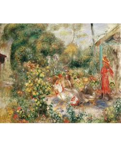 Pierre-Auguste Renoir, Mädchen in einem Garten in Montmartre. Um 1893-95