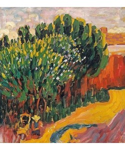 Alexej von Jawlensky, Landschaft aus Caranteque mit Frau. 1905/06