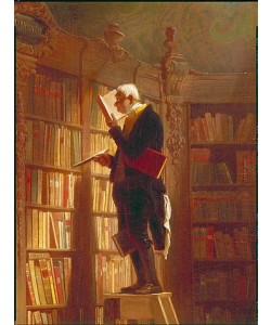 Carl Spitzweg, Der Bücherwurm (Detail). Um 1850