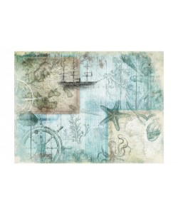 Jace Grey, COASTAL COLLAGE BLUE I