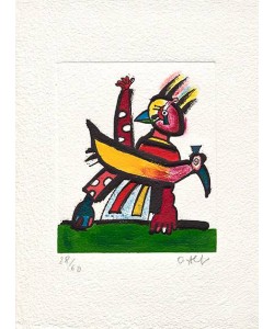 Alt Otmar Adler (Carborundum-Radierung, handsigniert)