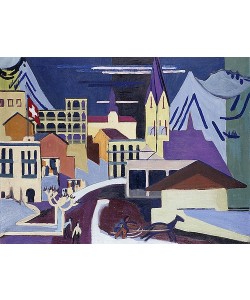 Ernst Ludwig Kirchner, Davos Platz, am Bahnhof. 1931