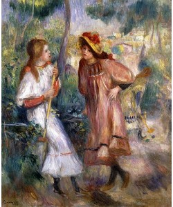 Pierre-Auguste Renoir, Zwei Mädchen in einem Garten auf dem Montmartre. 1895