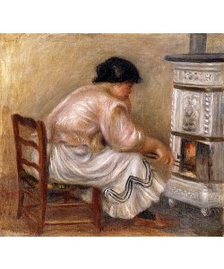 Pierre-Auguste Renoir, Frau an einem Kamin. 1912