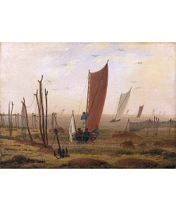 Caspar David Friedrich, Der Morgen (Ausfahrende Boote). Nach 1815