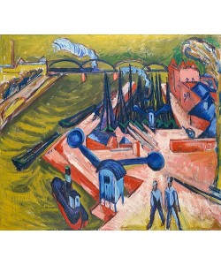 Ernst Ludwig Kirchner, Westhafen in Frankfurt am Main. 1916