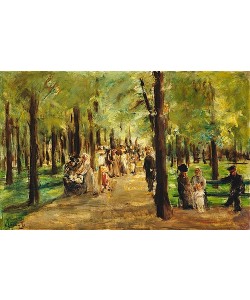 Max Liebermann, Spaziergänger im Tiergarten. 1918