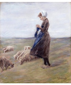 Max Liebermann, Schafhirtin. 1887