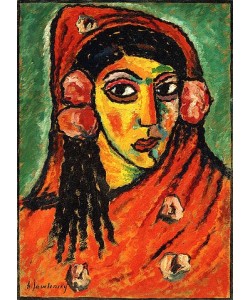 Alexej von Jawlensky, Spanierin mit rotem Schal. Um 1912