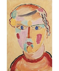 Alexej von Jawlensky, Mädchenkopf, helle Erscheinung. 1916
