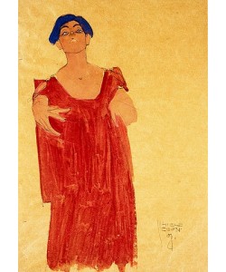 Egon Schiele, Frau mit blauem Haar. 1908