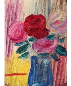 Alexej von Jawlensky, Blumen in blauer Vase. 1936