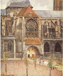 Camille Pissarro, Portal der Kirche Saint-Jaques in Dieppe. 1901