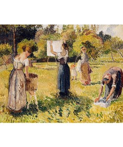 Camille Pissarro, Waschfrauen in Eragny (Studie). Um 1901