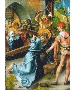 Albrecht Dürer, Altar: Die sieben Schmerzen der Mariae. Tafel oben links. Detail: Untere, mittlere Tafel 1495/96