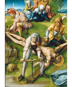 Albrecht Dürer, Altar: Die sieben Schmerzen der Mariae. Tafel oben links. Detail: Tafel unten rechts. 1495/96