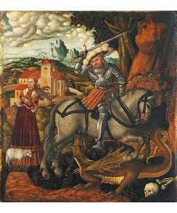 LUCAS CRANACH Der Ältere, Georg im Kampf. 1536.