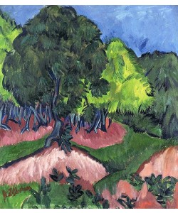 Ernst Ludwig Kirchner, Landschaft mit Kastanienbaum. 1913