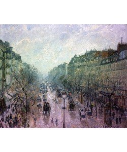 Camille Pissarro, Der Boulevard Montmartre im Morgennebel (Le Boulevard Montmartre Matin Brumeux). 1897