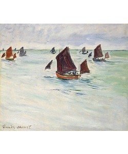Claude Monet, Fischerboot auf dem Large de Pourville (Bateaux de Pêche au Large de Pourville). 1882