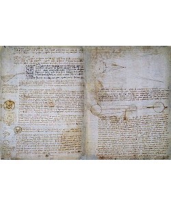 Leonardo da Vinci, Der Codex Hammer, auch bekannt als Codex Leicester (Seiten 49-50).