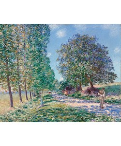 Alfred Sisley, Die Pappel-Allee bei Moret am Ufer der Loing. (L'allée des peupliers à Moret au bord du Loing.) 1890